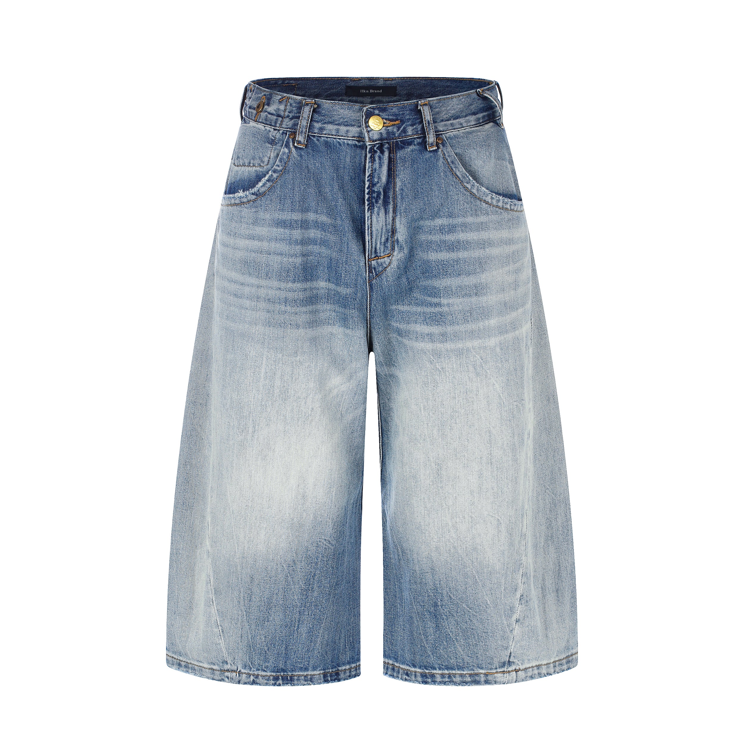 DONOTLOGO Urban Heritage Collection | Unisex Oversized Cropped Denim | Retro Aesthetic High-Rise Wide-Leg Bottoms with Authentic Fade Detail