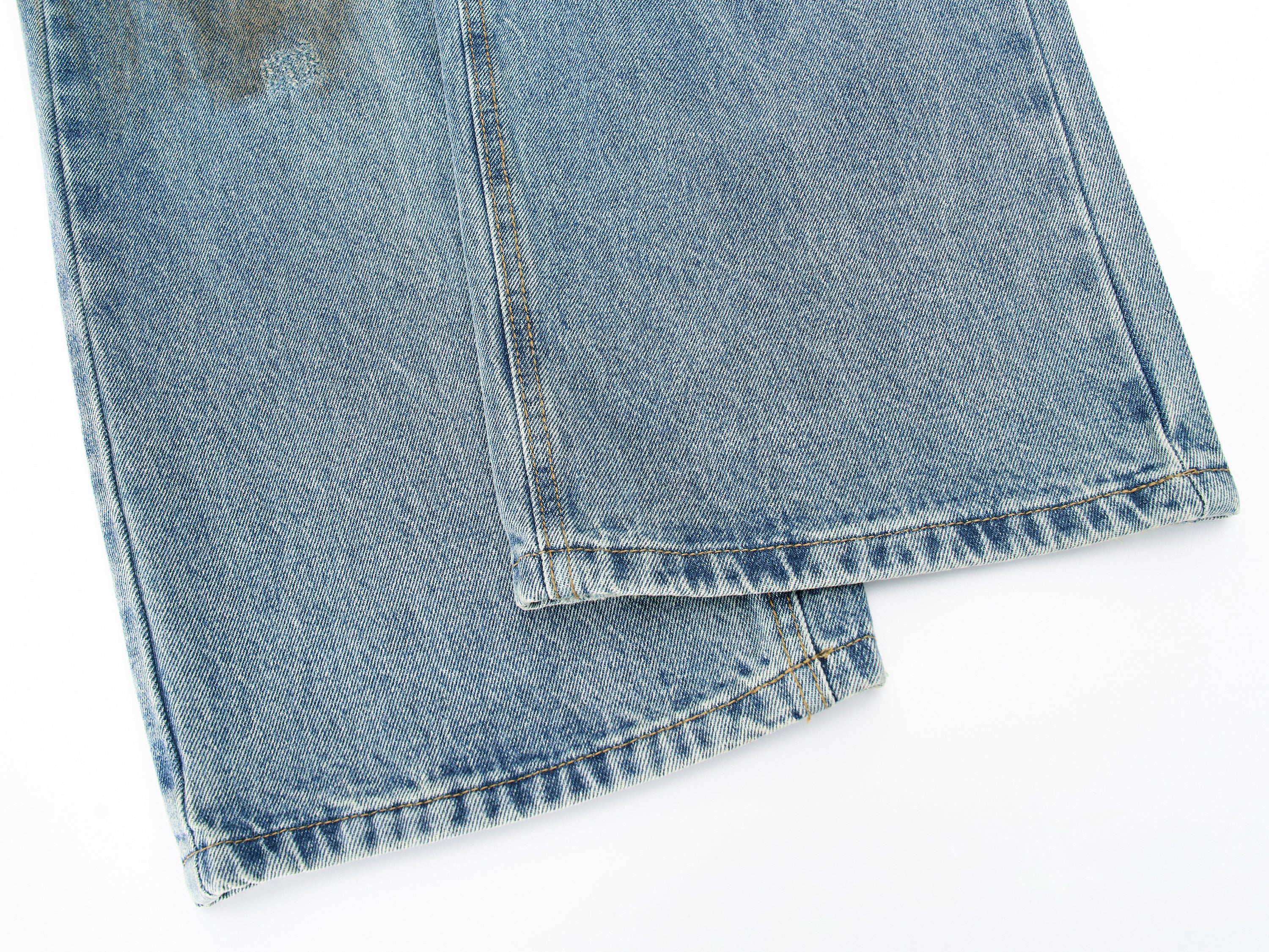 DONOTLOGO Oversized Distressed Denim Jeans - Unisex Baggy Trousers with Ripped Knees & Whisker Effect - Edgy Streetwear Bottom with Wide Leg Silhouette