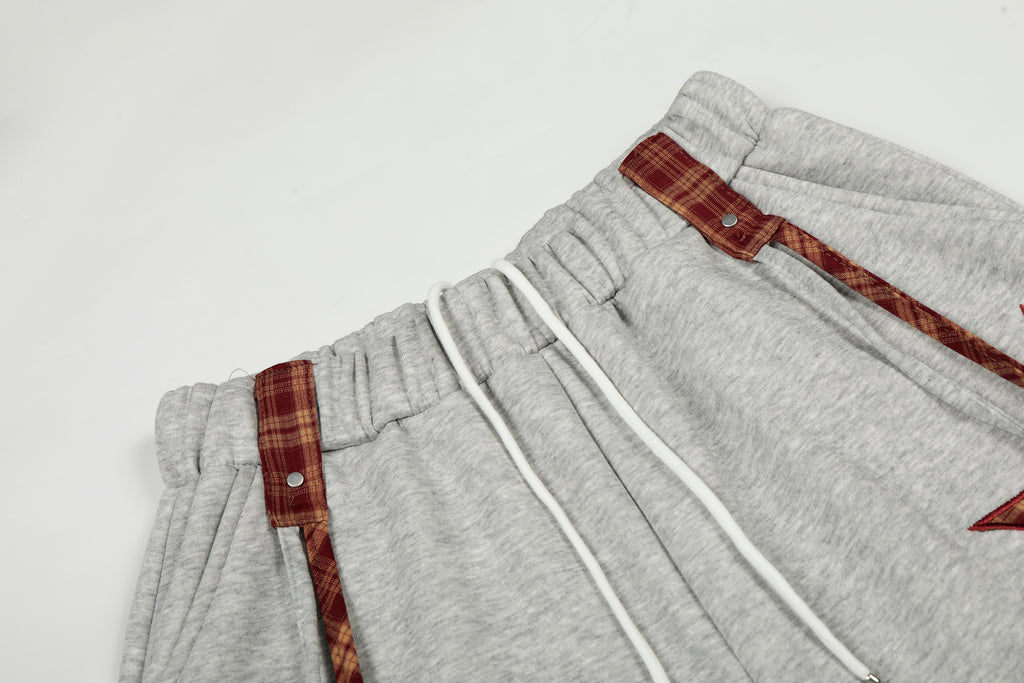 DONOTLOGO Urban Streetwear Collection | Unisex Relaxed Silhouette Sweatpants | Bold Star Motif & Soft Cotton Knit Fabric