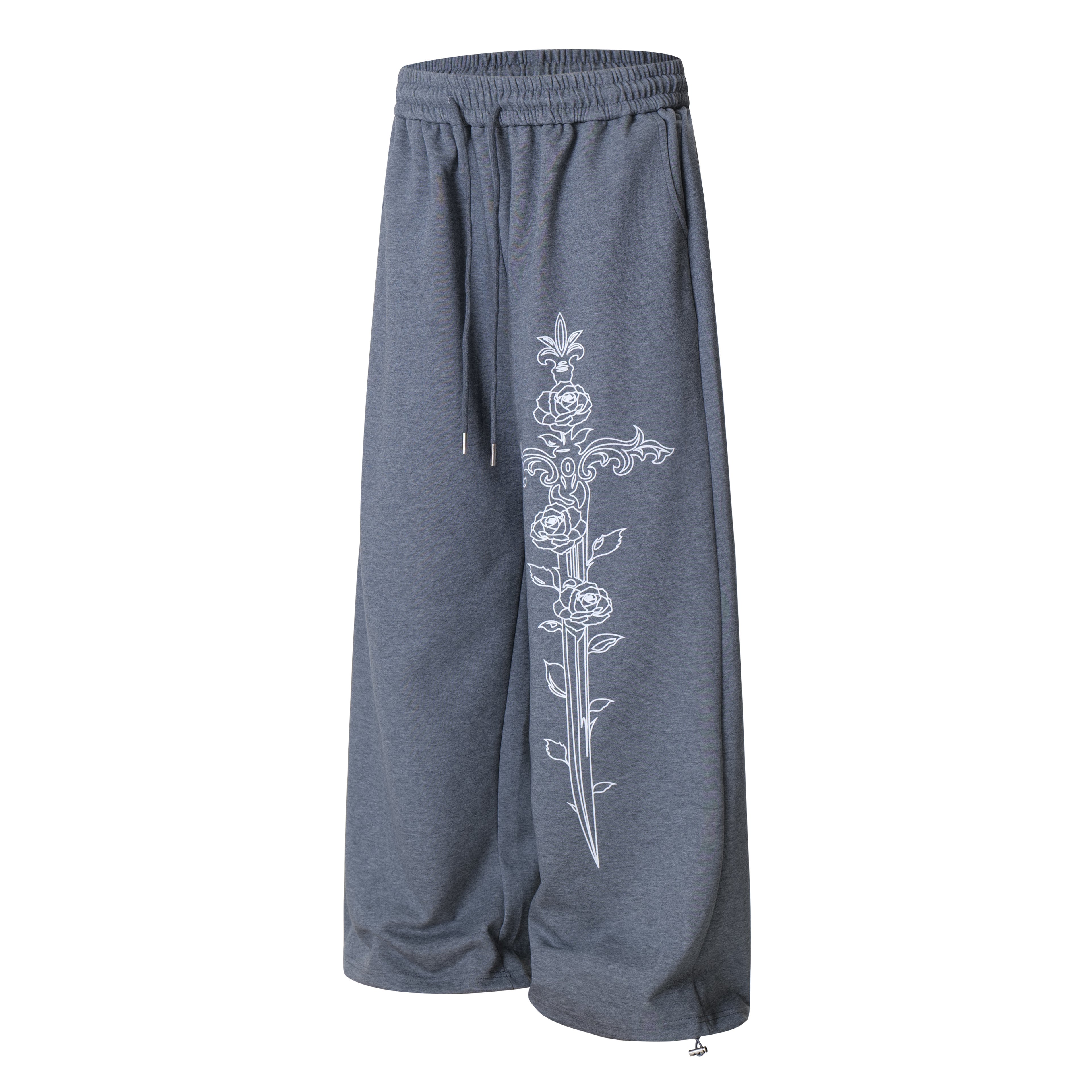 Unisex Rose & Sword Graphic pants