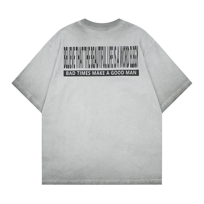 DONOTLOGO "SAINT TEARS" Vintage Band Tee - Distressed Wash Heavyweight Cotton Oversized T-Shirt with "THE 2 LIVES CREW" Graphic