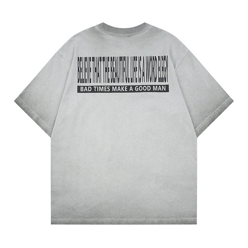 DONOTLOGO "SAINT TEARS" Vintage Band Tee - Distressed Wash Heavyweight Cotton Oversized T-Shirt with "THE 2 LIVES CREW" Graphic