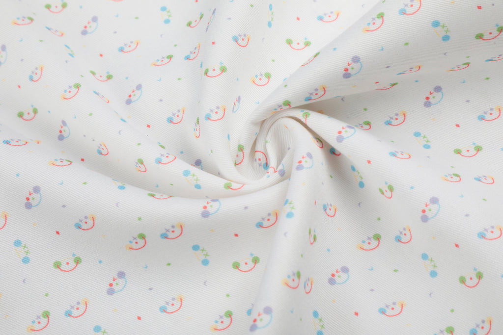 DONOTLOGO Whimsical Garden Collection | Unisex Relaxed Fit Cotton Cropped Pants | Playful Micro-Floral Print with Detachable Star Pendant Detail