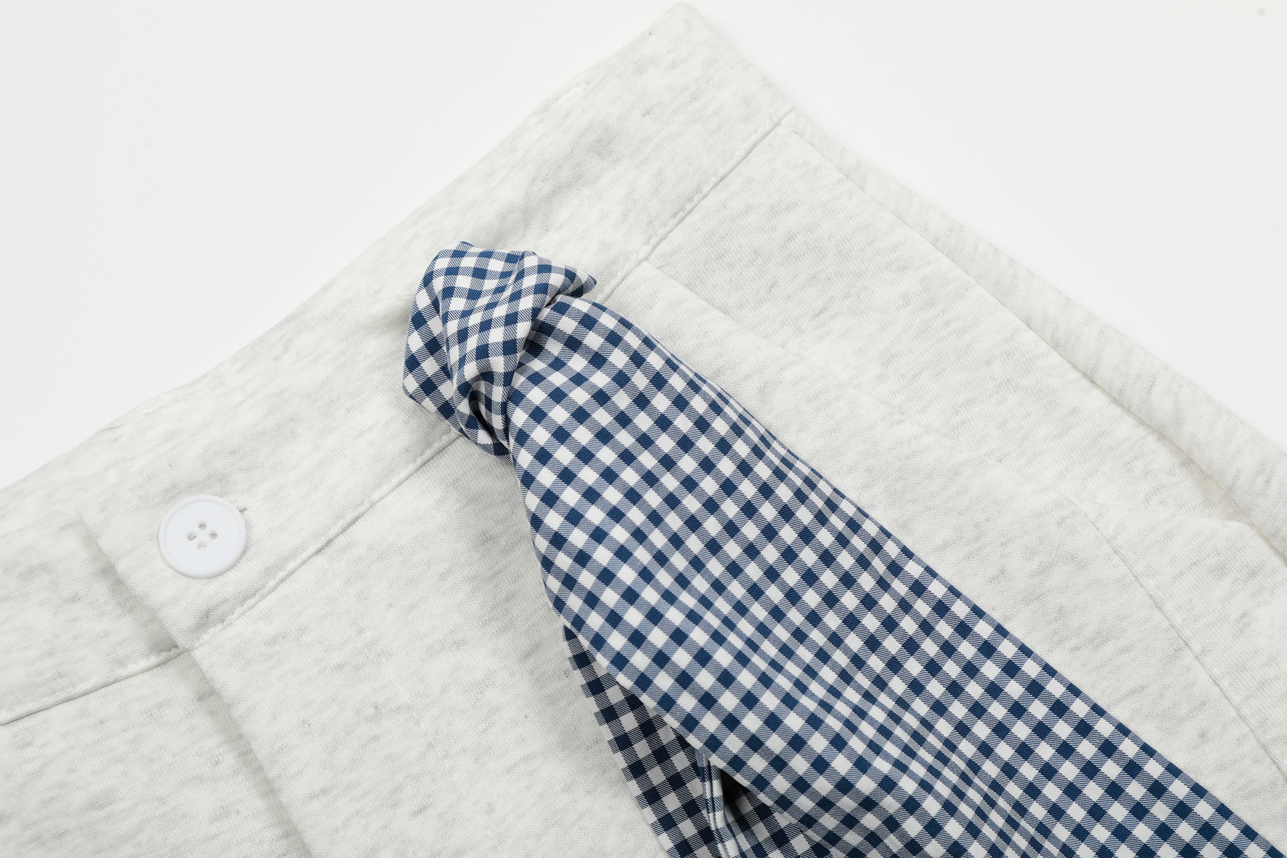 Unisex Scarf-Detail Casual Cropped Pants