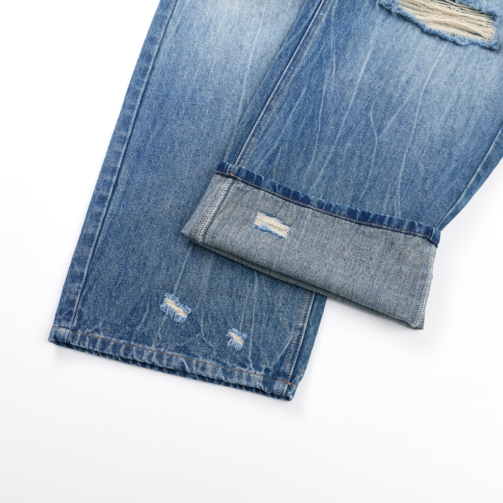DONOTLOGO Heavy Distressed Wash Baggy Jorts | Unisex Y2K Wide Leg Denim Shorts | Retro High Street Summer Bottoms