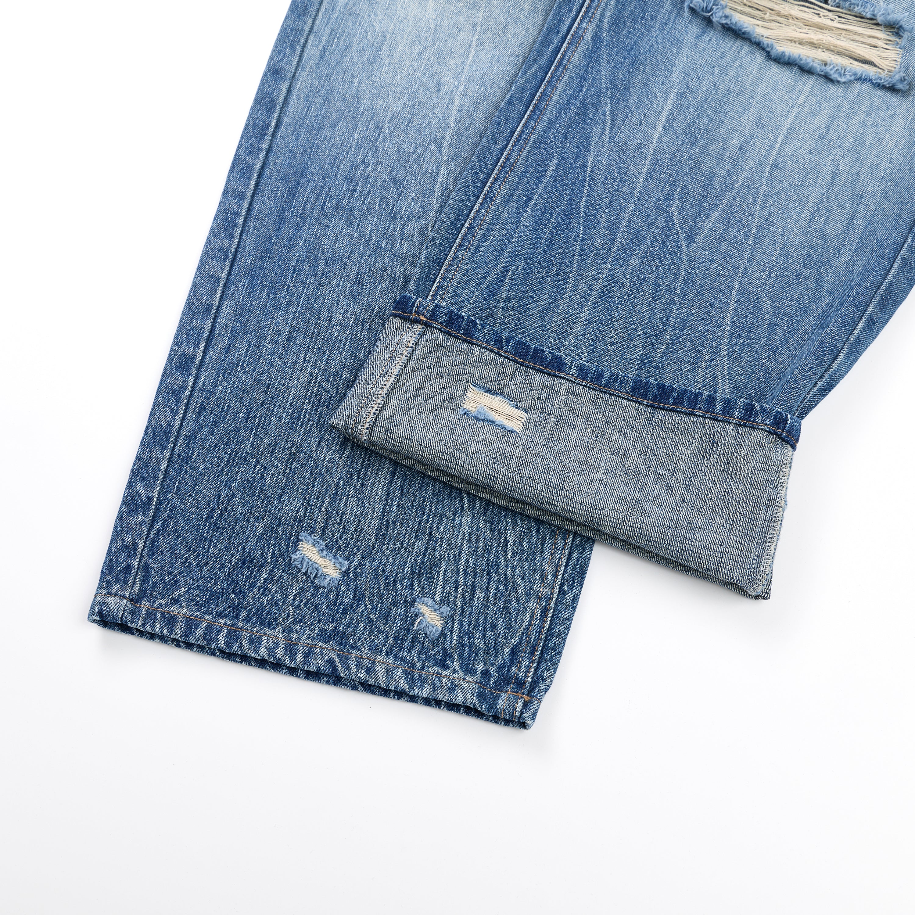 DONOTLOGO Heavy Distressed Wash Baggy Jorts | Unisex Y2K Wide Leg Denim Shorts | Retro High Street Summer Bottoms