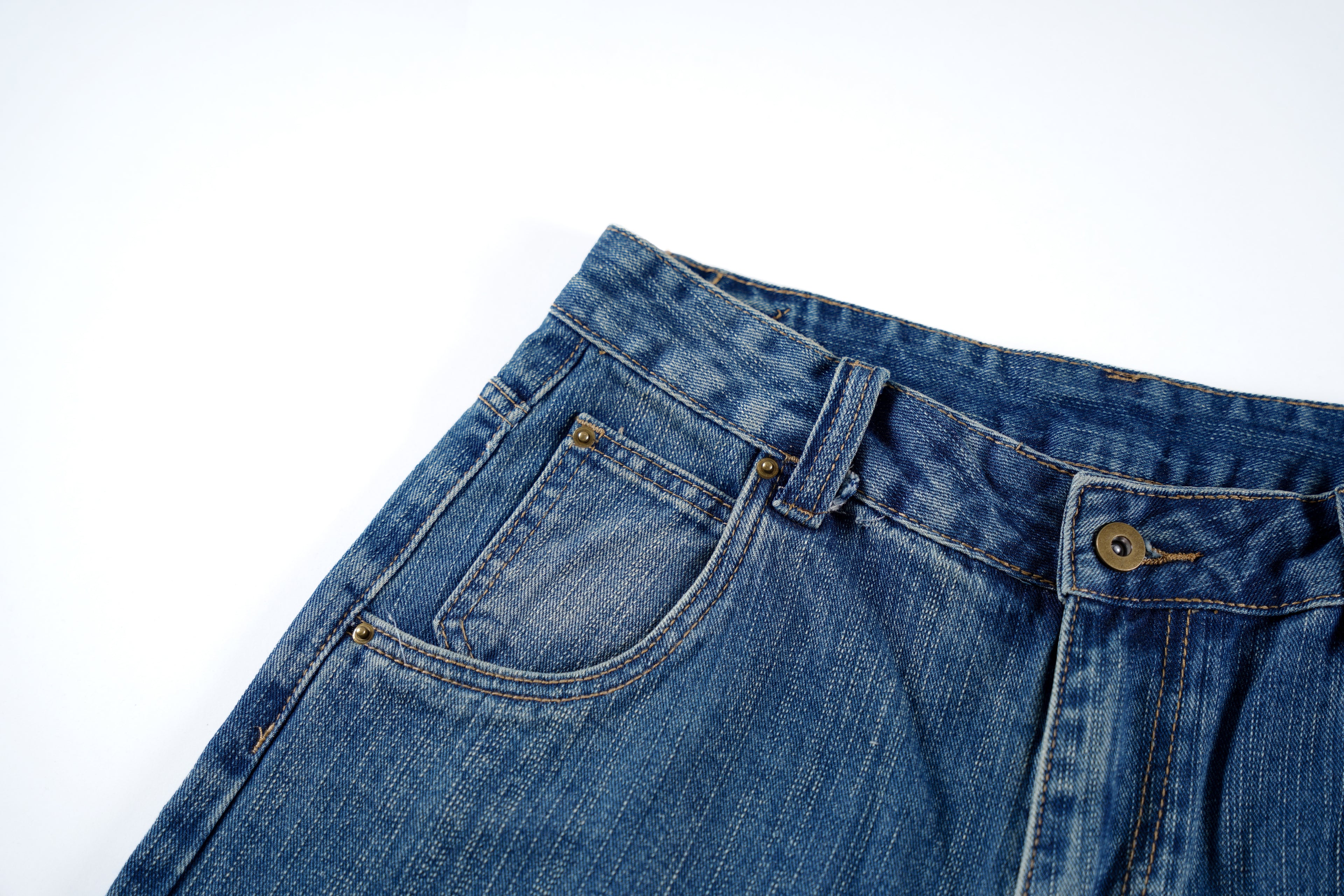 DONOTLOGO Retro Blue Baggy Denim Shorts | Unisex Y2K Wide Leg Trousers with Natural Whiskering & Fade | High Street Relaxed Fit Bottoms
