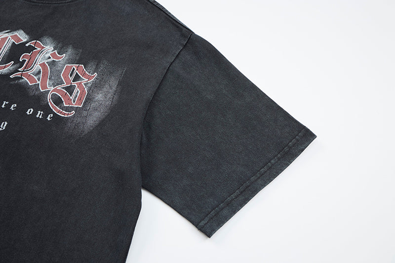 DONOTLOGO Deconstructed "ROCKS" Graphic Tee - Unisex Vintage Washed Graphic T-Shirt - Edgy Streetwear Aesthetic Oversized Top