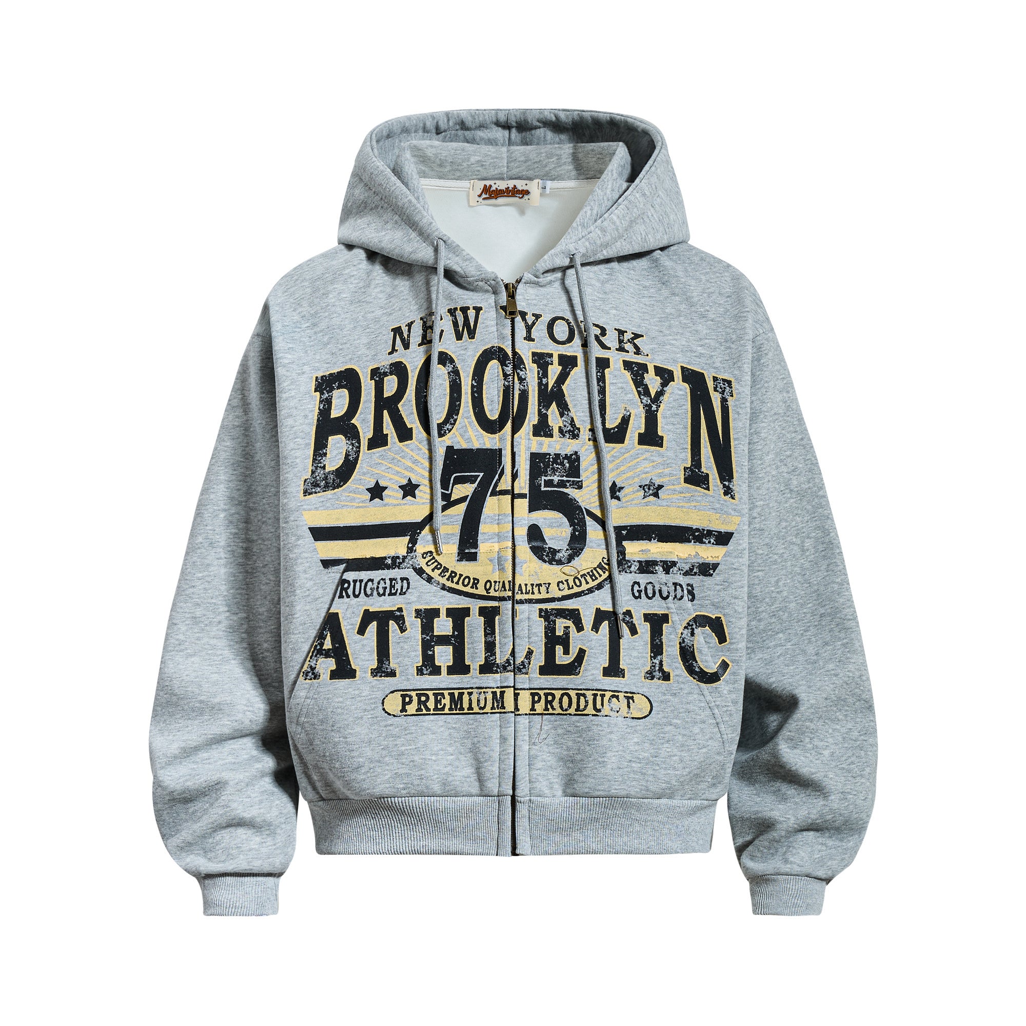 Unisex Vintage Distressed Printed Hoodie