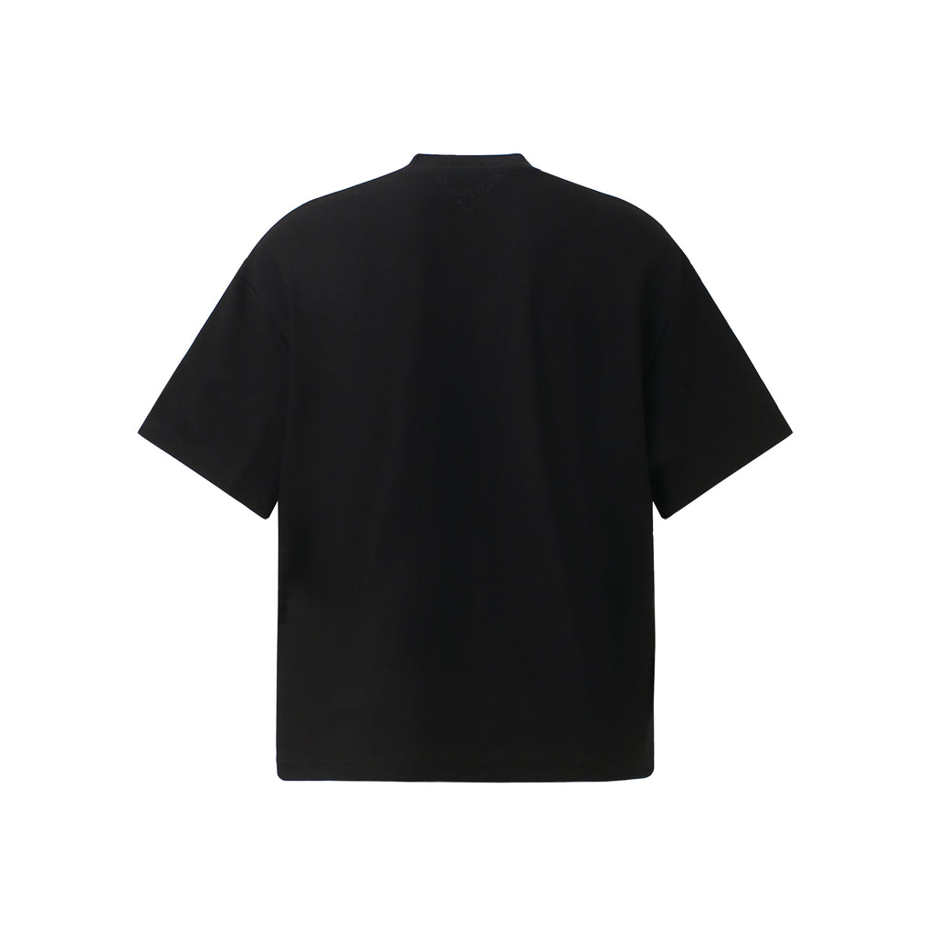 DONOTLOGO Urban Streetwear Collection | Unisex Relaxed Silhouette Tee | Bold Script Motif & Soft Waffle Knit Fabric