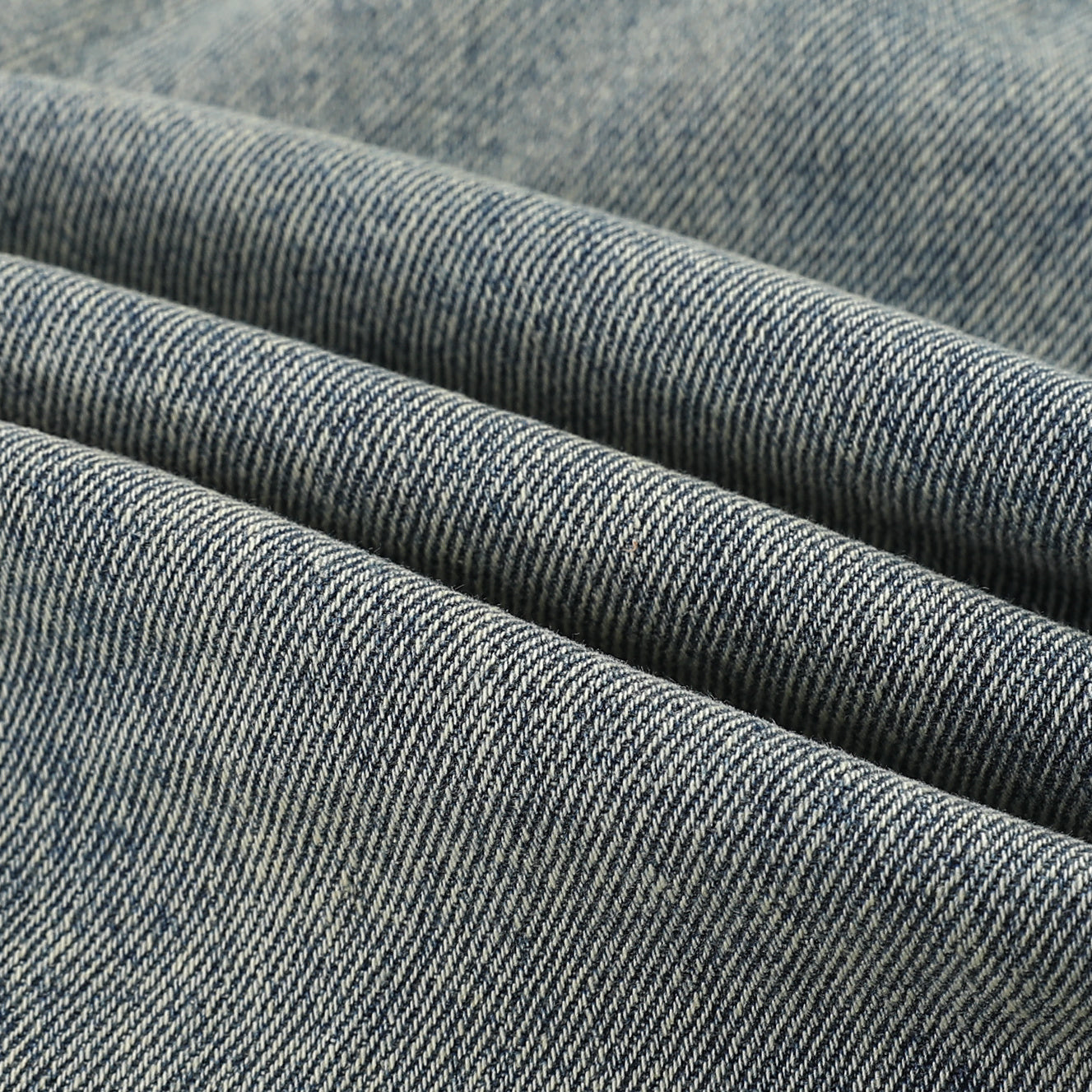 Unisex Retro Double-Waist Camouflage Distressed Jeans