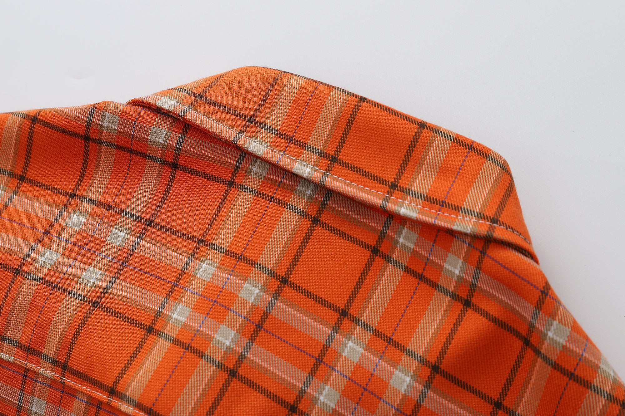 Unisex Striped Check Embroidered Tee