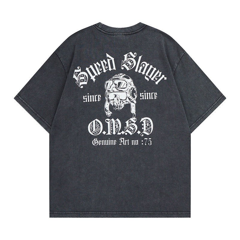 DONOTLOGO Deconstructed "Harley-Davidson Scottsdale" Graphic Tee - Unisex Vintage Washed Graphic T-Shirt - Edgy Streetwear Aesthetic Oversized Top