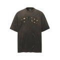 DONOTLOGO Urban Grunge Collection | Unisex Relaxed Fit Tee | Bold Camo Letter Appliqué & Scratch Motif with Soft Cotton Fabric