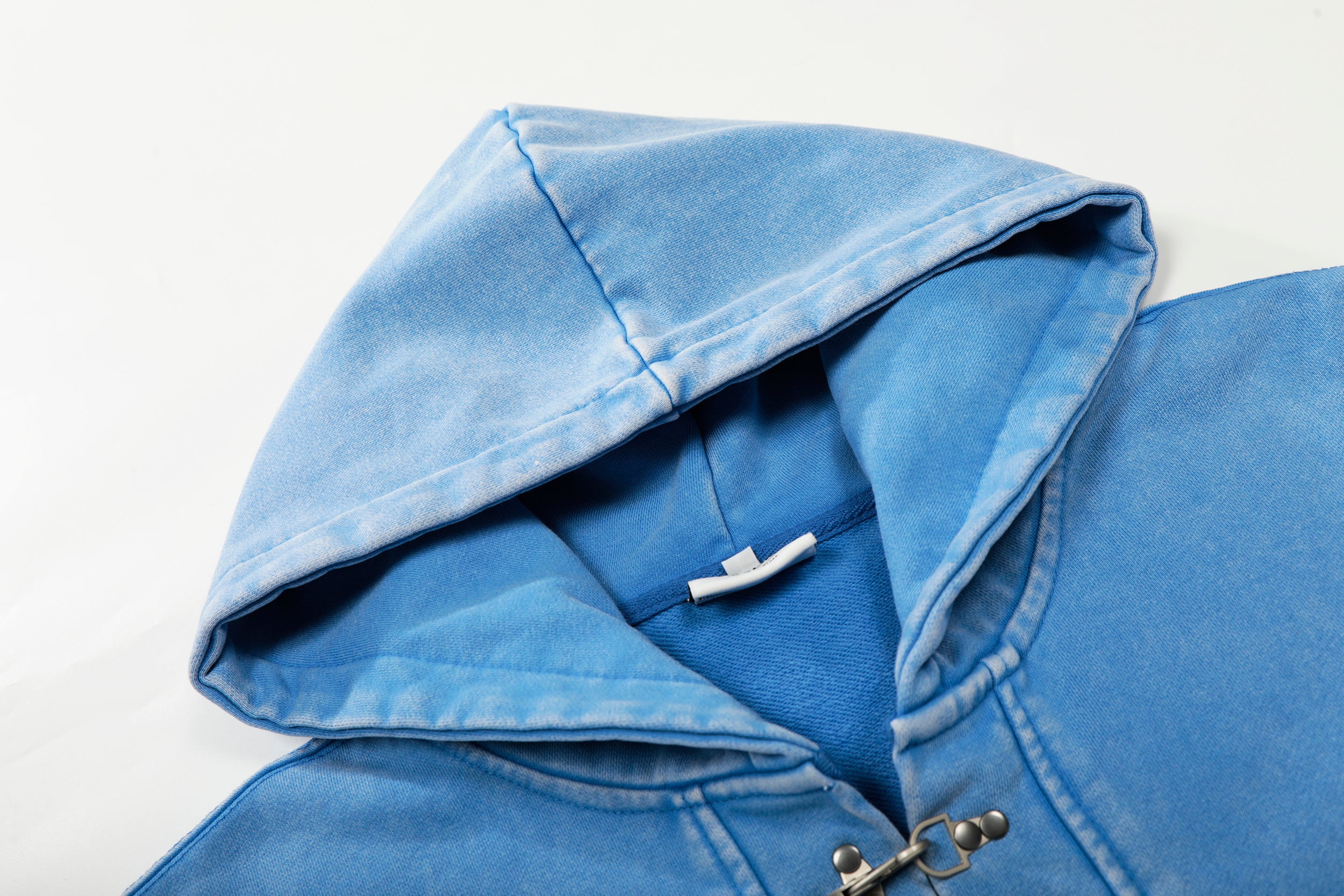 Unisex Lobster Clasp Washed Distressed Hoodie