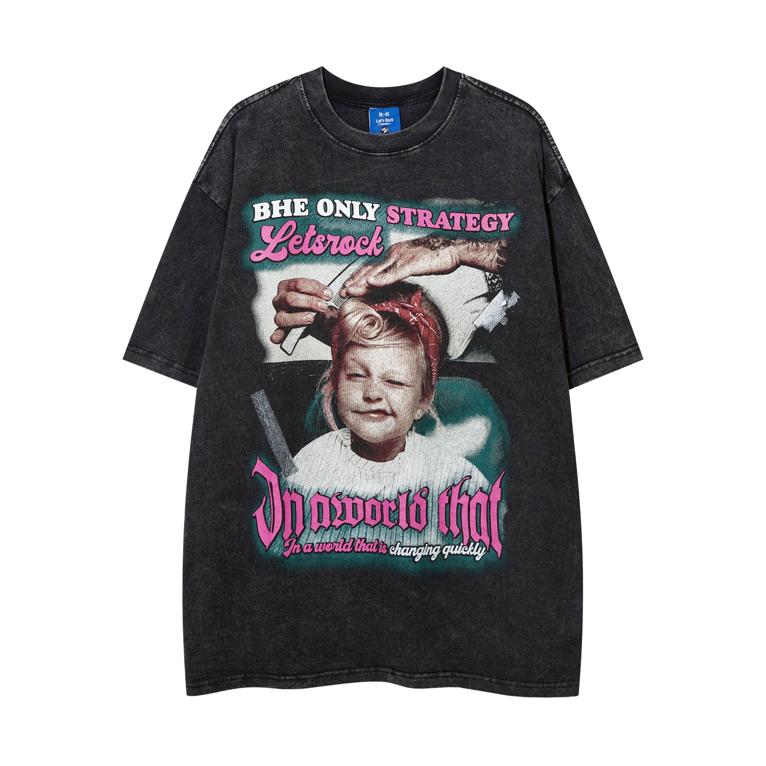 DONOTLOGO Heavy Acid Washed Graphic Tee | Unisex Y2K Oversized Streetwear Top | Retro High Street Summer Shirt
