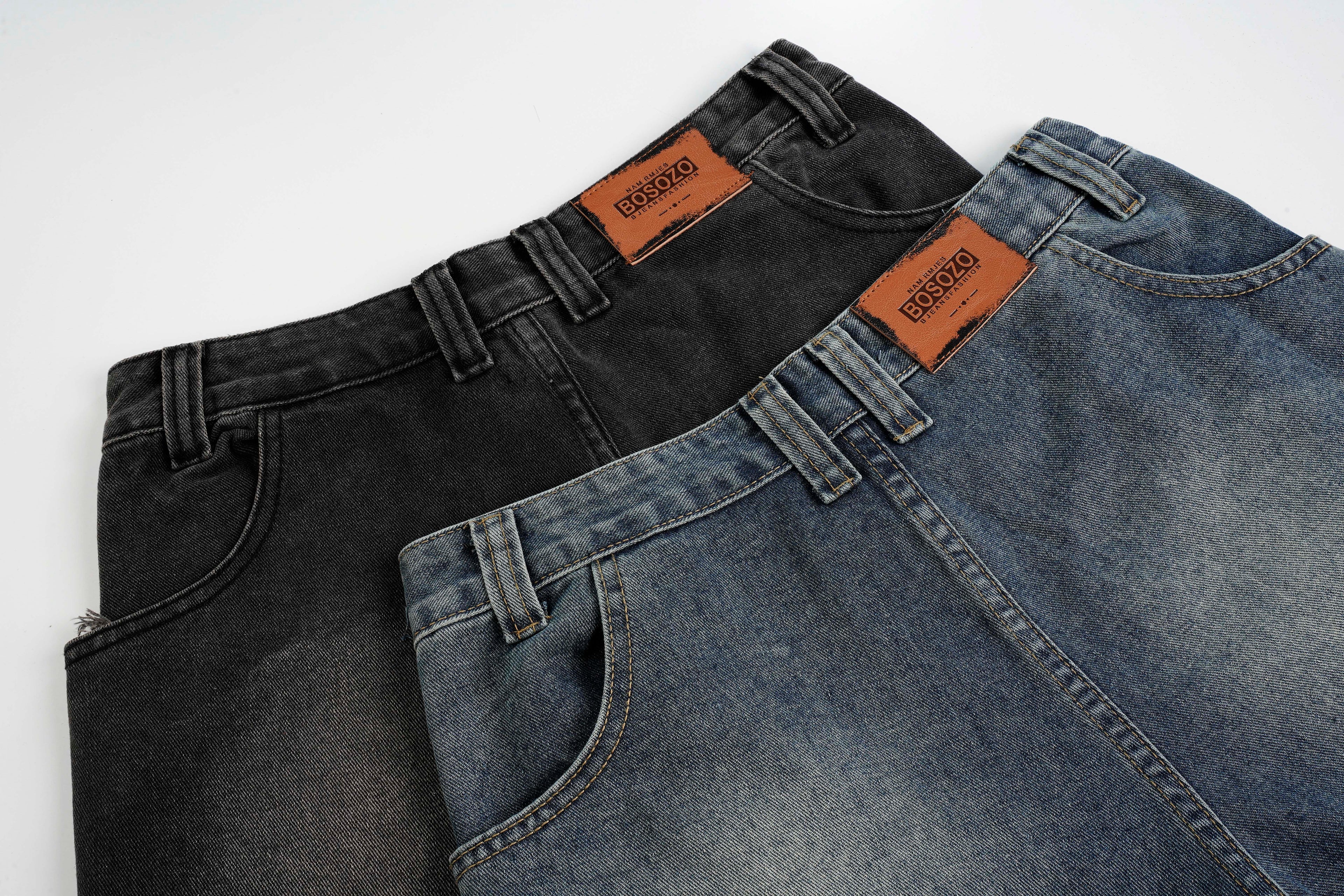 DONOTLOGO Deconstructed Wide Leg Denim Jorts - Raw Edge Patchwork Jean Shorts - Unisex Y2K Grunge Aesthetic Baggy Shorts