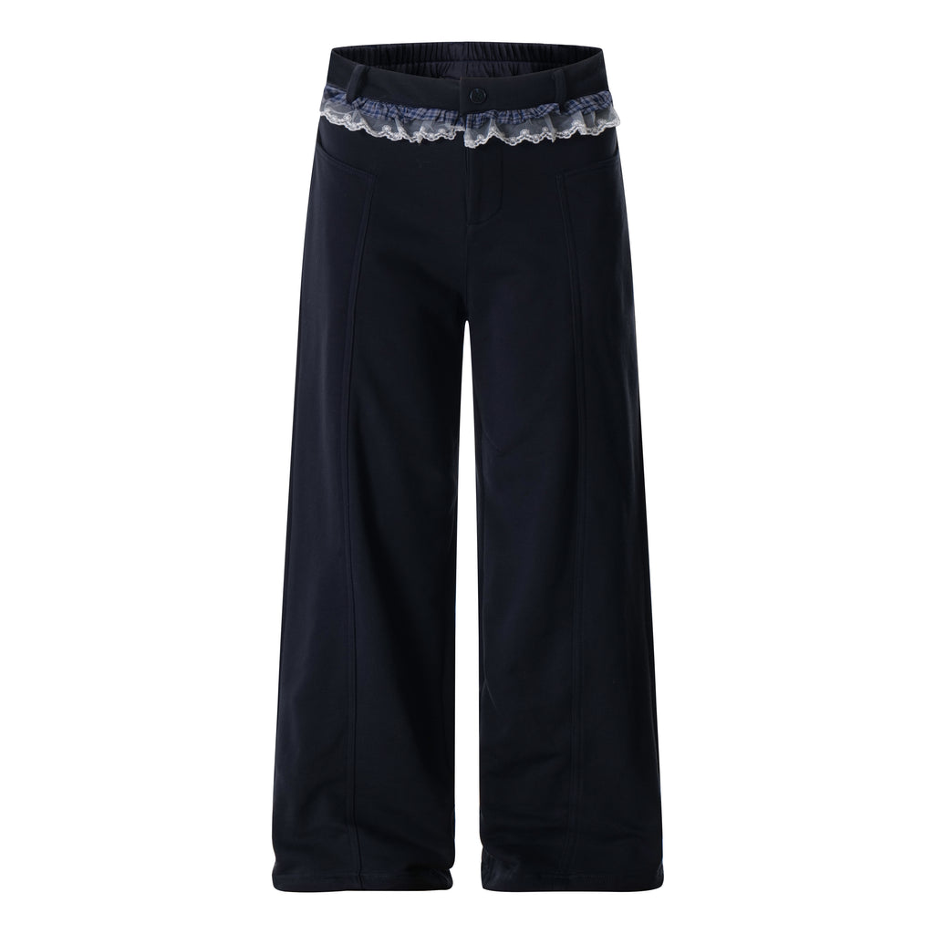 Unisex Lace-Trim Sweatpants