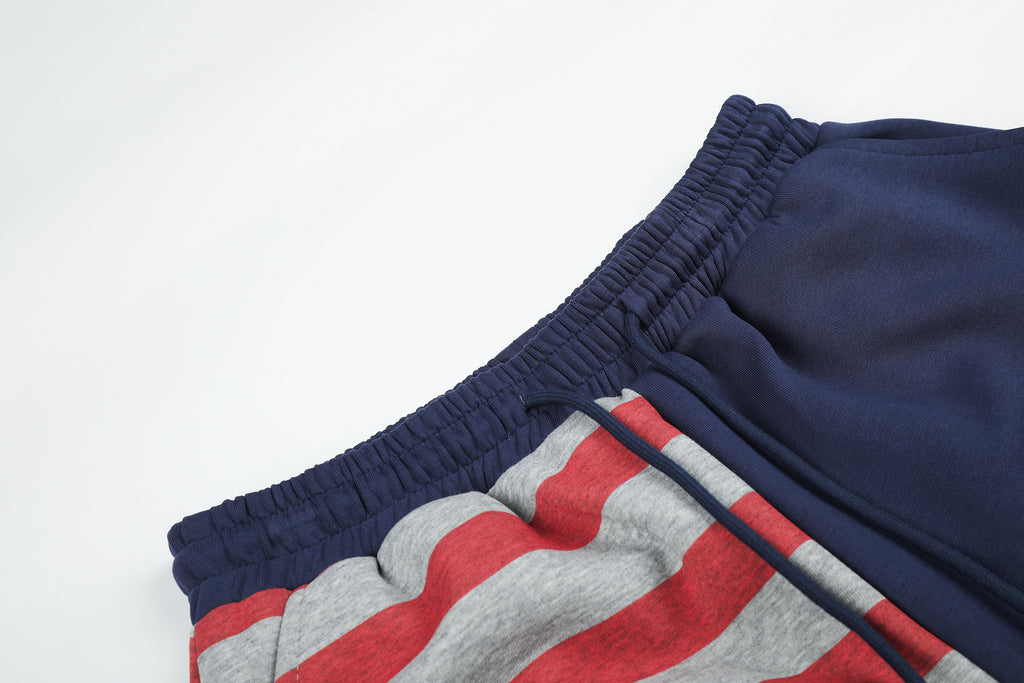 DONOTLOGO Urban Streetwear Collection | Unisex Relaxed Fit Sweatpants | Bold American Flag Motif & Star Pattern with Soft Cotton Blend Fabric
