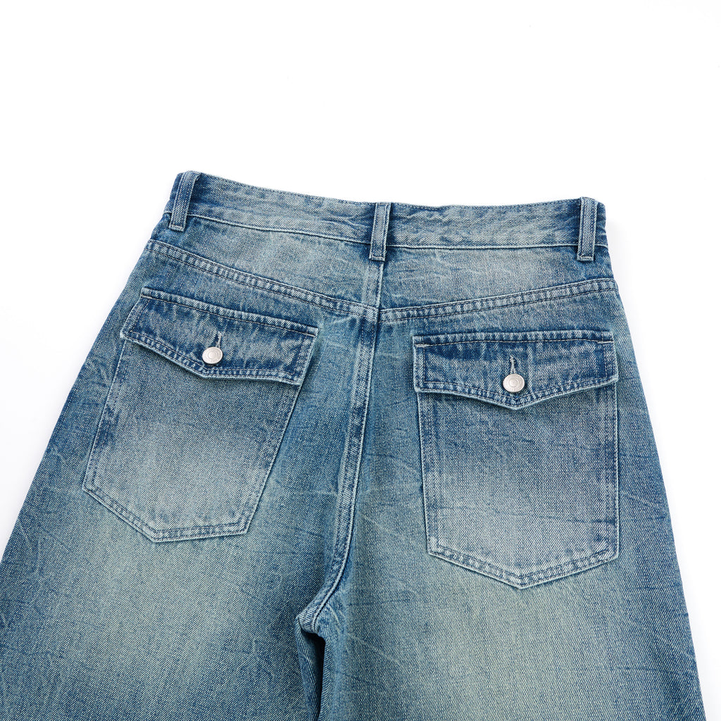 DONOTLOGO Heavy Cat Whisker Wash Baggy Jorts | Unisex Y2K Wide Leg Denim Shorts | Retro High Street Summer Bottoms