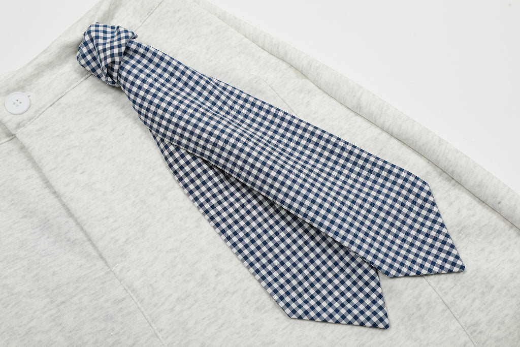 Unisex Scarf-Detail Casual Cropped Pants