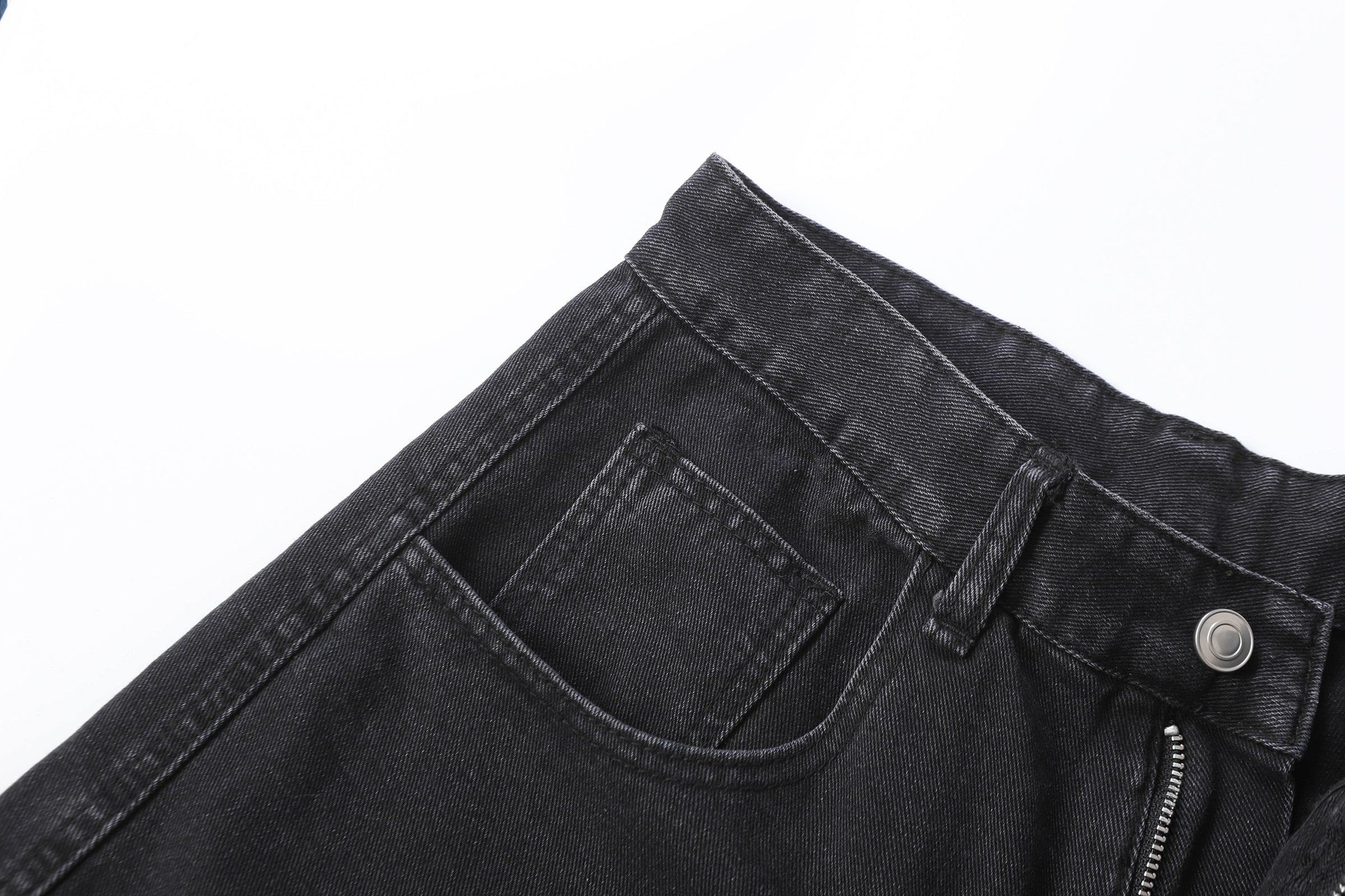 DONOTLOGO Retro Blue Cargo Jean Shorts | Unisex Y2K Wide Leg Denim Shorts with Functional Pockets | High Street Relaxed Fit Bottoms