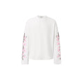DONOTLOGO Urban Streetwear Collection | Unisex Relaxed Silhouette Tee | Elegant Peach Blossom Embroidery & Soft Waffle Knit Fabric