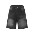 DONOTLOGO Urban Edge Collection | Unisex Relaxed Fit Denim Shorts | Bold Cat Whisker Seaming & Faded Wash Finish with Classic Cotton Denim Fabric