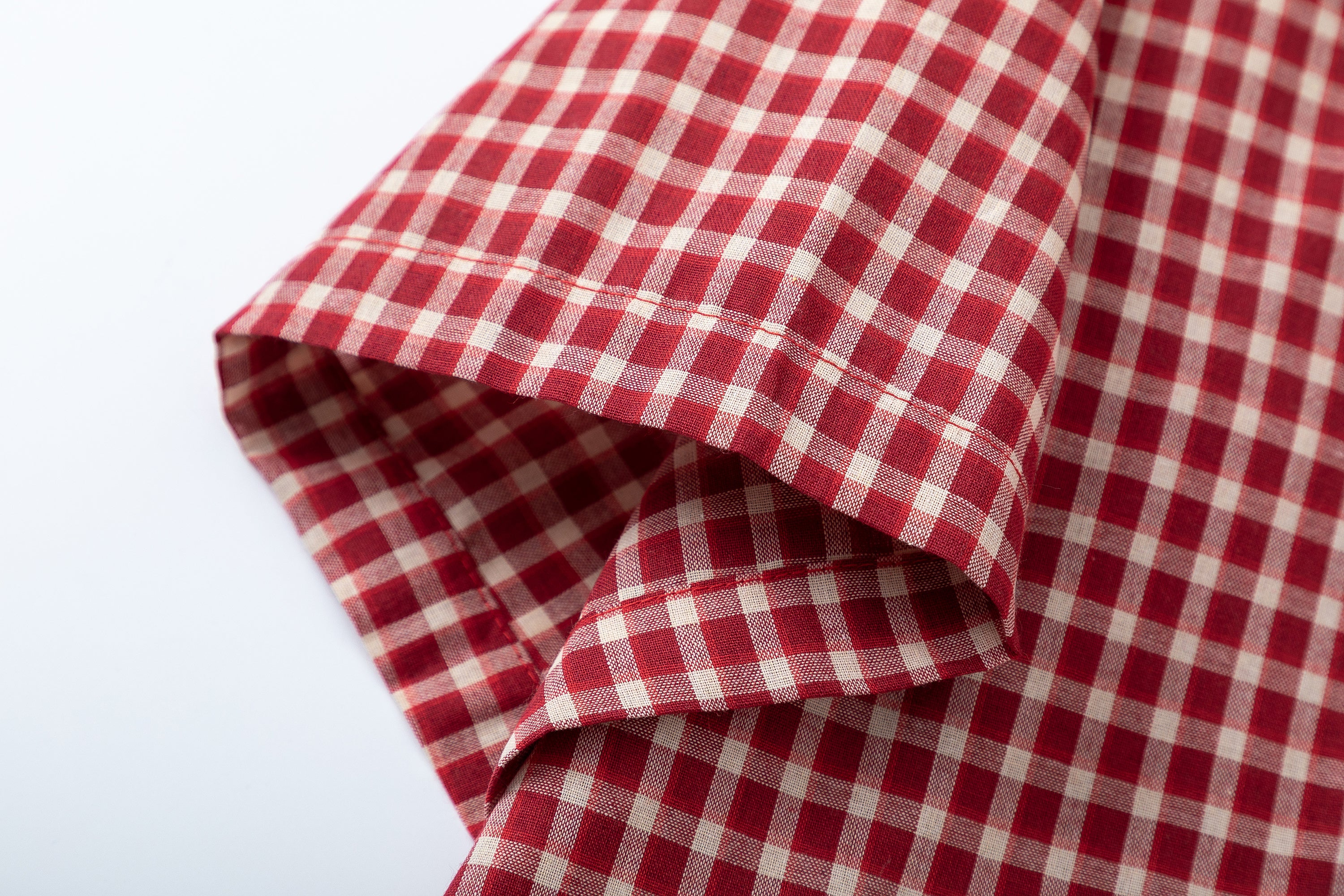 DONOTLOGO “Red Radiance” Plaid Shirt & Tie Set | Red/White Check, Drop Shoulder | Preppy Summer Street Style Must-Have