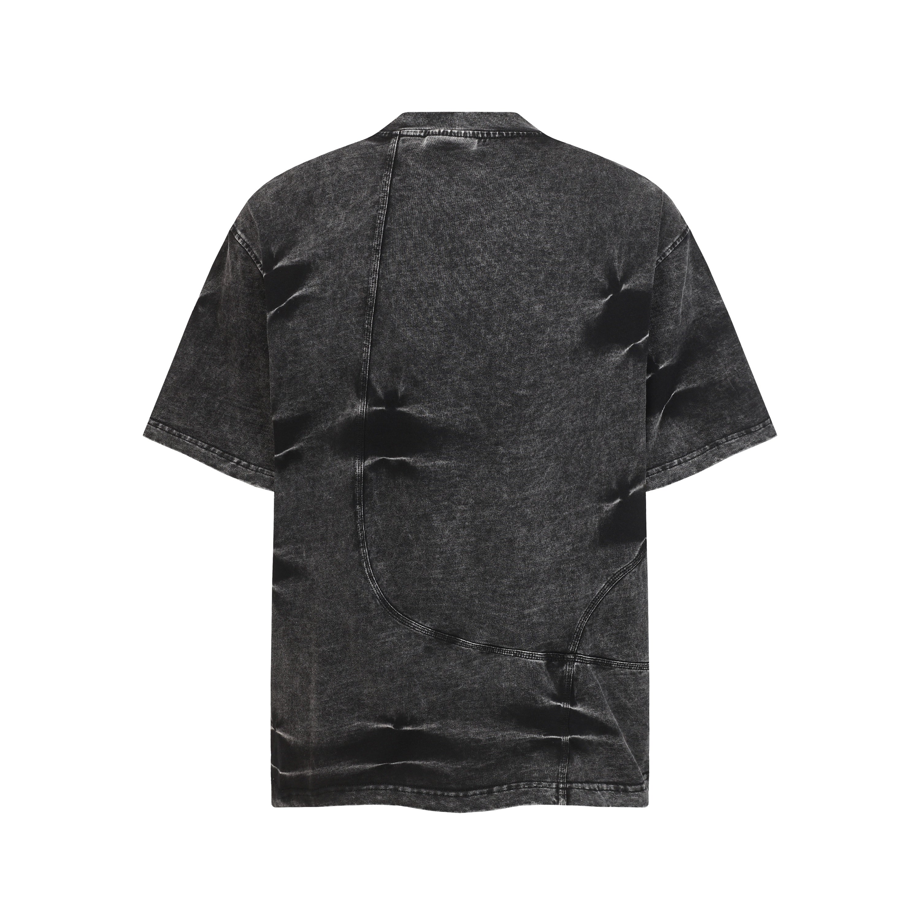 DONOTLOGO Urban Workwear Collection | Unisex Relaxed Fit Tee | Bold Panel Construction & Vintage Wash Motif with Soft Heavyweight Cotton