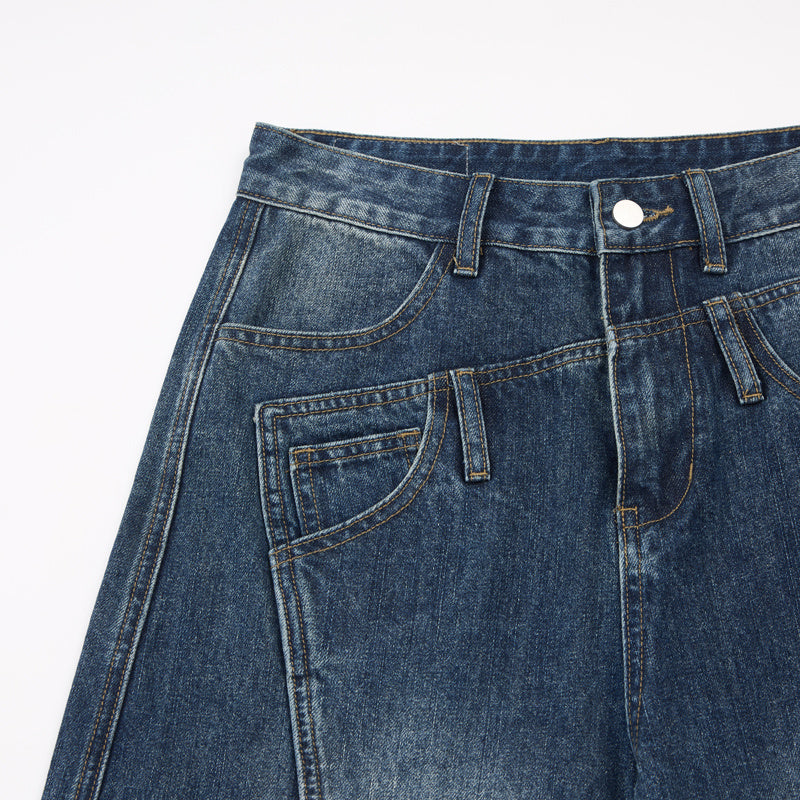 DONOTLOGO Urban Streetwear Collection | Unisex Relaxed Denim Trousers | Bold Ombre Wash Detail & High-Rise Silhouette with Premium Cotton Blend