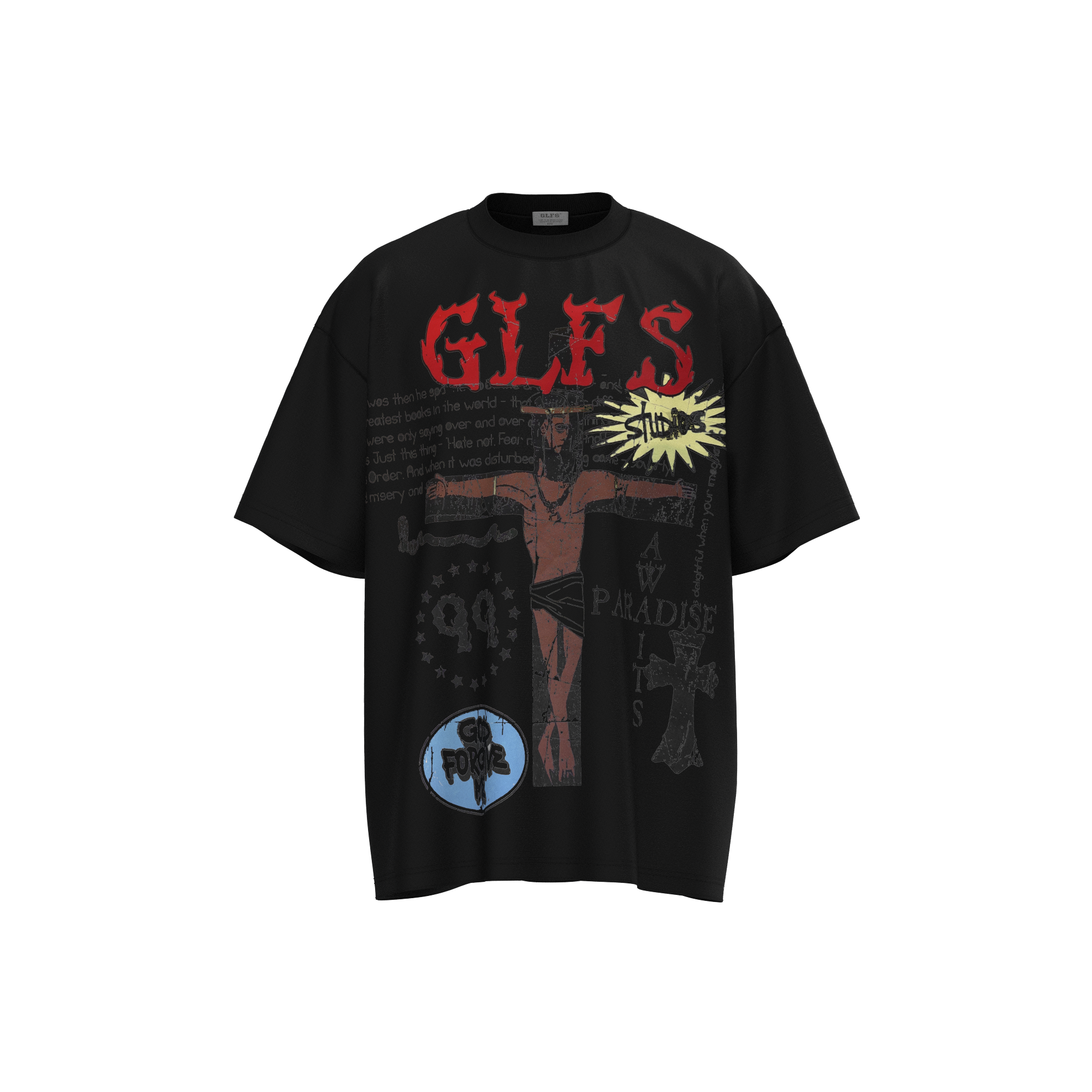 DONOTLGO Unisex Vintage Graffiti T-Shirt | Multi-Badge Collage with Smiley & MTV Elements | Summer Outfit Essential Tee