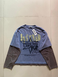 DONOTLOGO Unisex Letter Print Layered-Look Sweatshirts