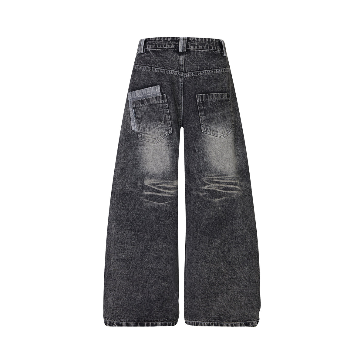 DONOTLOGO Urban Streetwear Collection | Unisex Relaxed Silhouette Jeans | Bold Acid Wash & Distressed Motif & Soft Denim Fabric