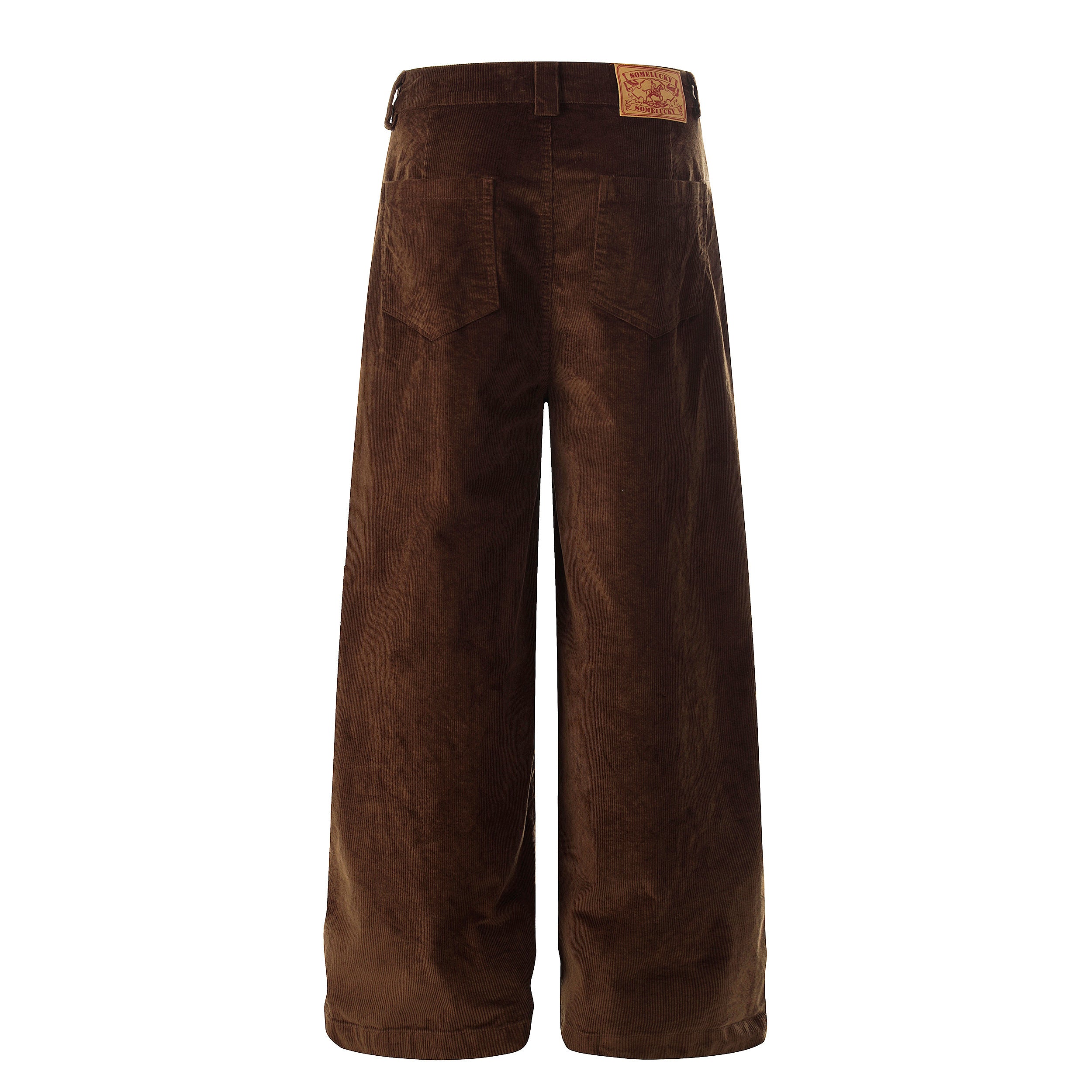 Unisex Vintage Washed Wide-Leg Pleated Pants