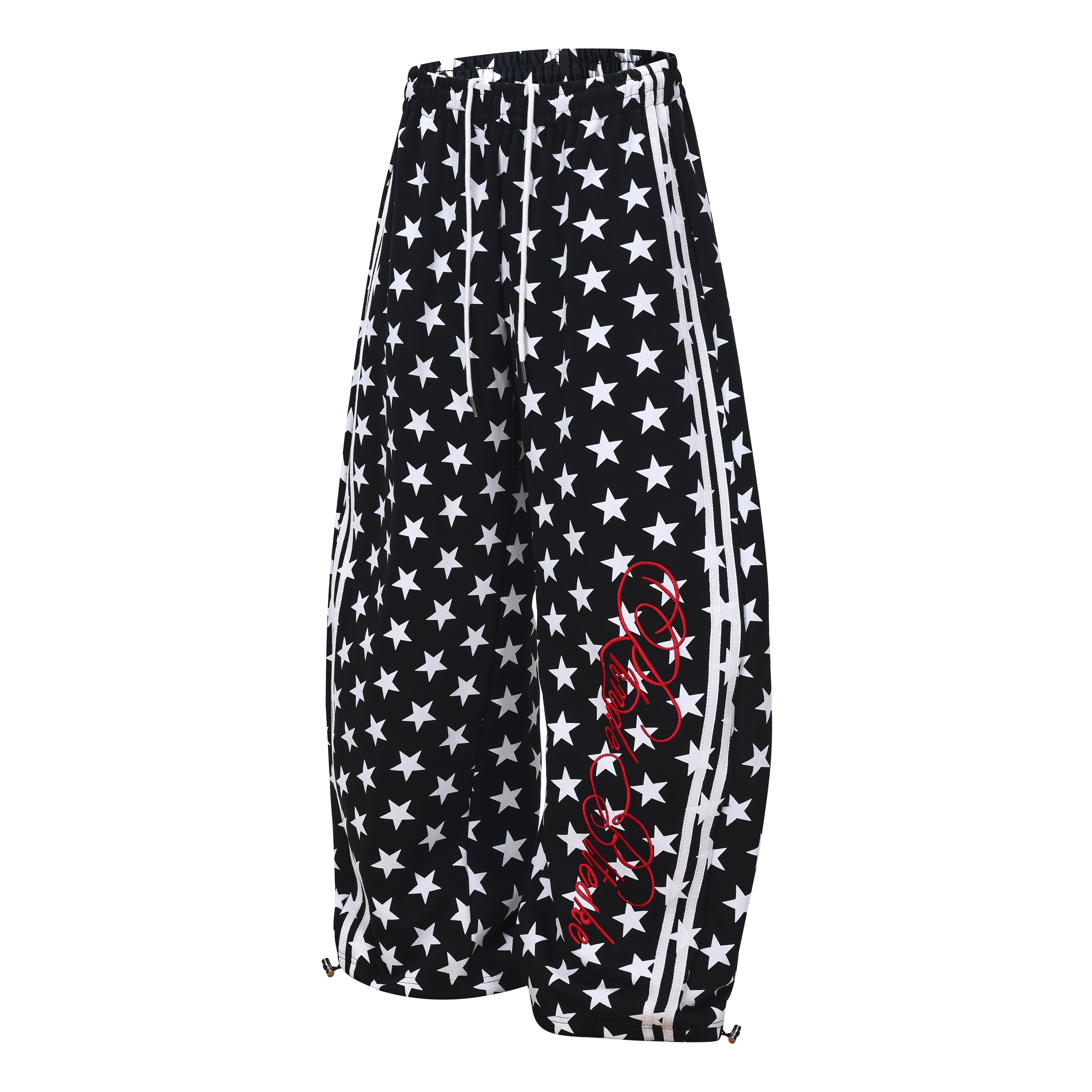 DONOTLOGO Urban Streetwear Collection | Unisex Curved Silhouette Trousers | Bold Star Motif & Soft Cotton Blend Fabric