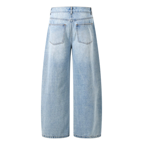 DONOTLOGO Heavy Distressed Wash Baggy Jorts | Unisex Y2K Wide Leg Denim Shorts | Retro High Street Summer Bottoms