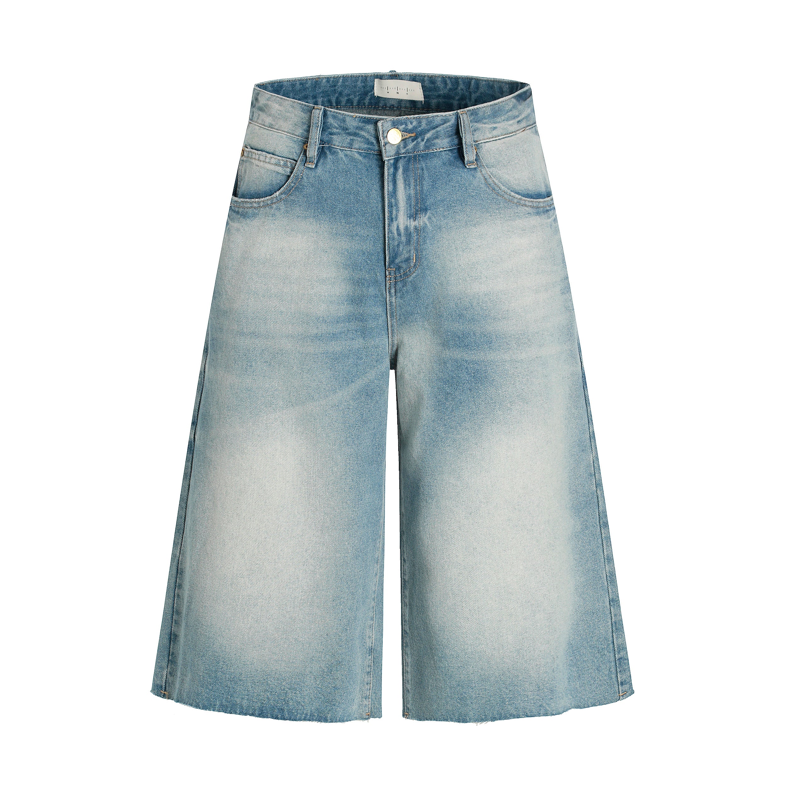 DONOTLOGO Urban Heritage Collection | Unisex Oversized Cropped Denim | Retro Aesthetic High-Rise Wide-Leg Bottoms with Authentic Fade Detail
