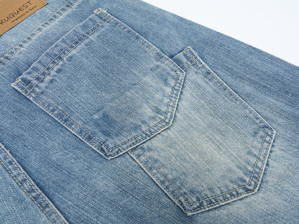 DONOTLOG Oversized Distressed Denim Jeans - Unisex Baggy Trousers with Raw Edge Rips & Whisker Effect - Edgy Streetwear Bottom with Wide Leg Silhouette
