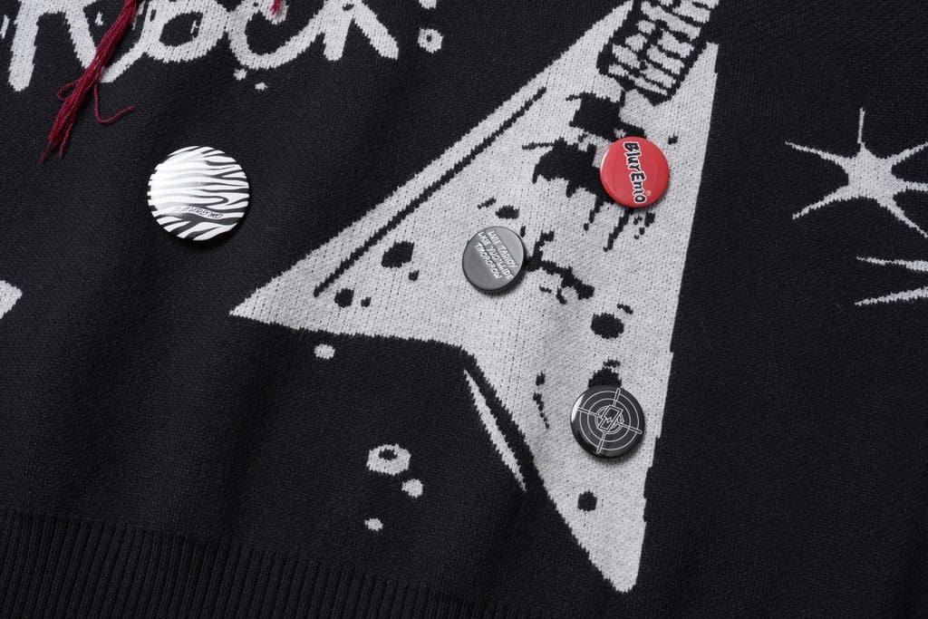 Unisex Punk Graffiti Fringe Sweater