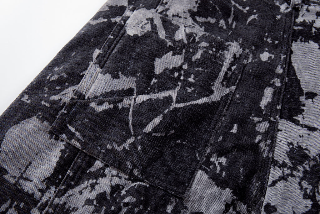 Unisex Edgy Streetwear Tie-Dye Designed Denim Jeans