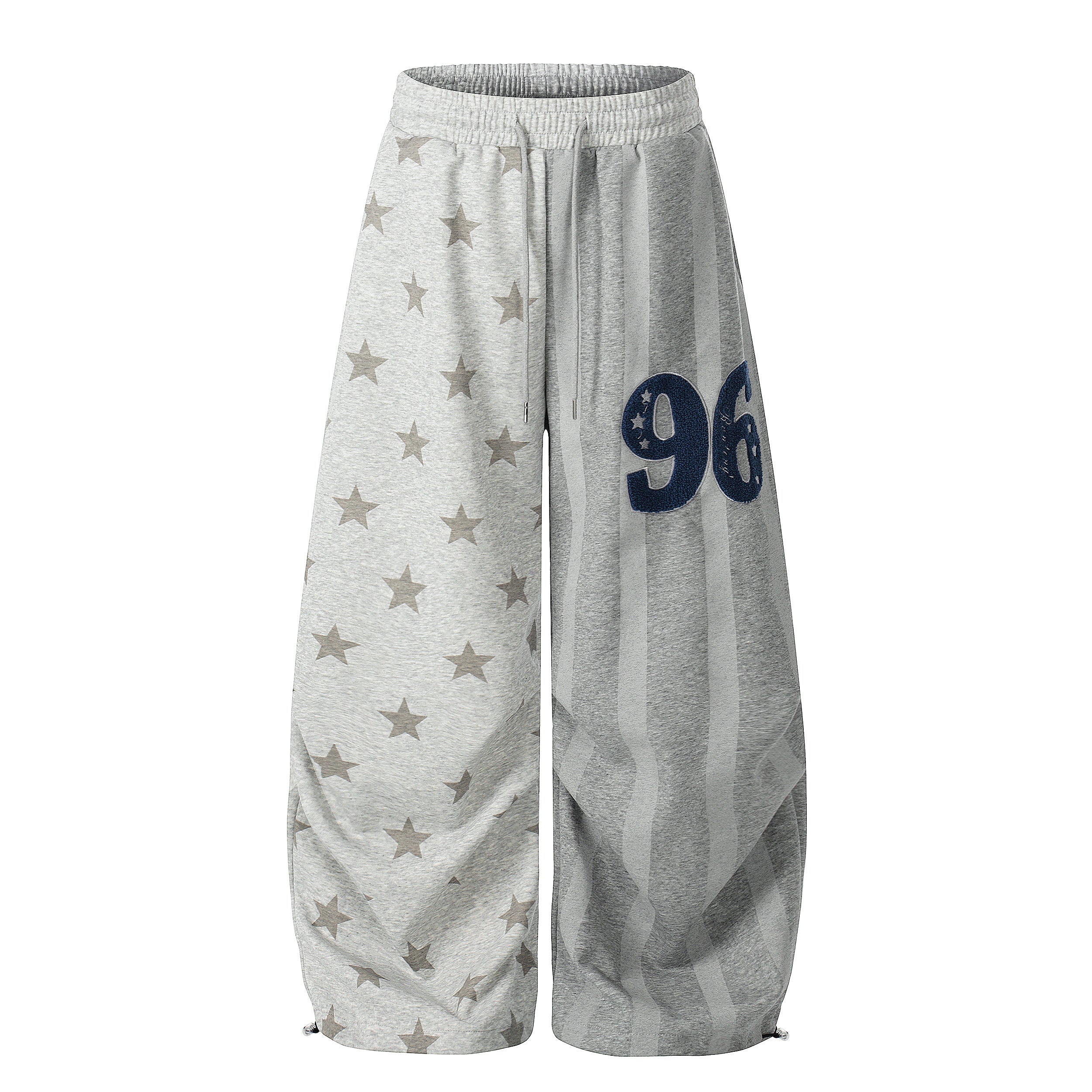 DONOTLOGO Urban Streetwear Collection | Unisex Relaxed Fit Sweatpants | Bold Star Motif & '96' Script with Asymmetric Silhouette and Breathable Fabric