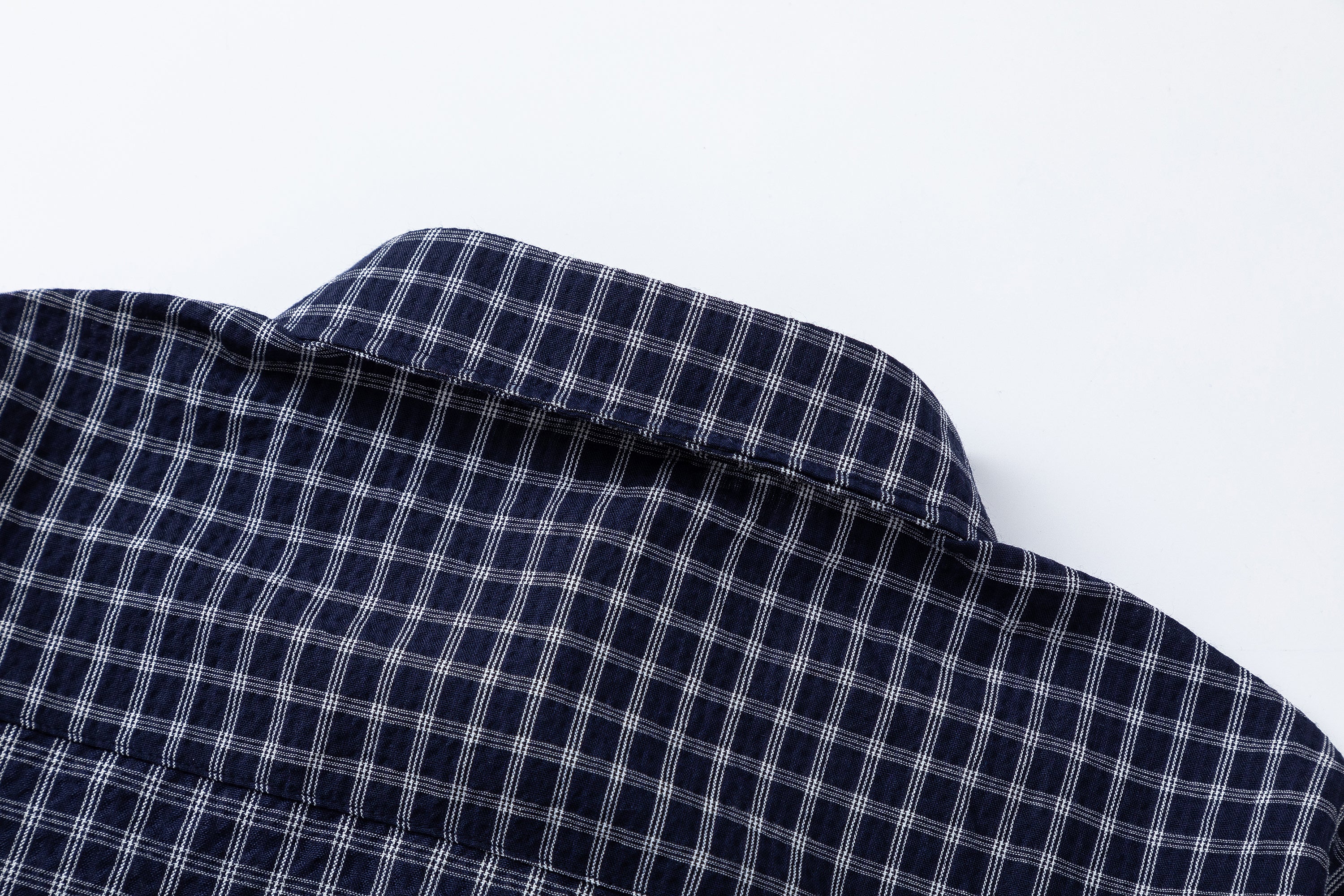 DONOTLOGO Unisex Dark Blue Plaid Shirt | Loose Fit, Japanese Retro Style | Summer Essential