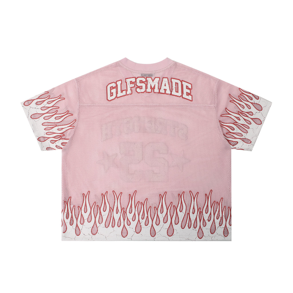 Unisex Flame-Pattern Breathable Tee