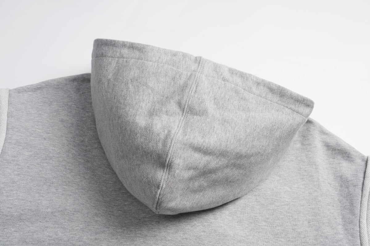 Unisex Casual Loose-Fit Hoodie with Raw-Edge Patch & Printed Badge