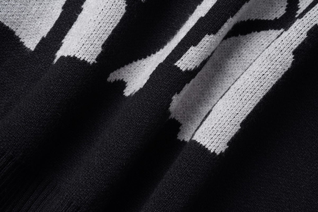 Unisex Punk Graffiti Fringe Sweater