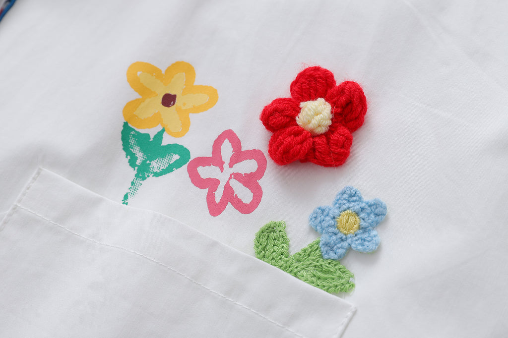 Unisex Floral Embroidered Tee