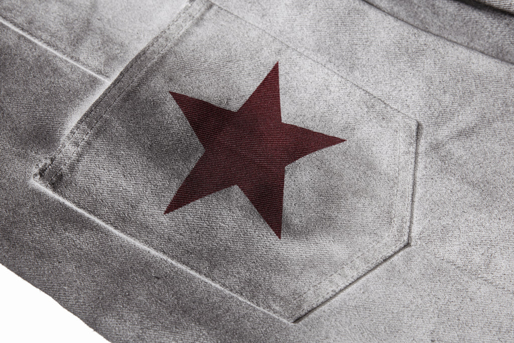 Unisex Vintage Washed Graffiti Paint Denim Jeans