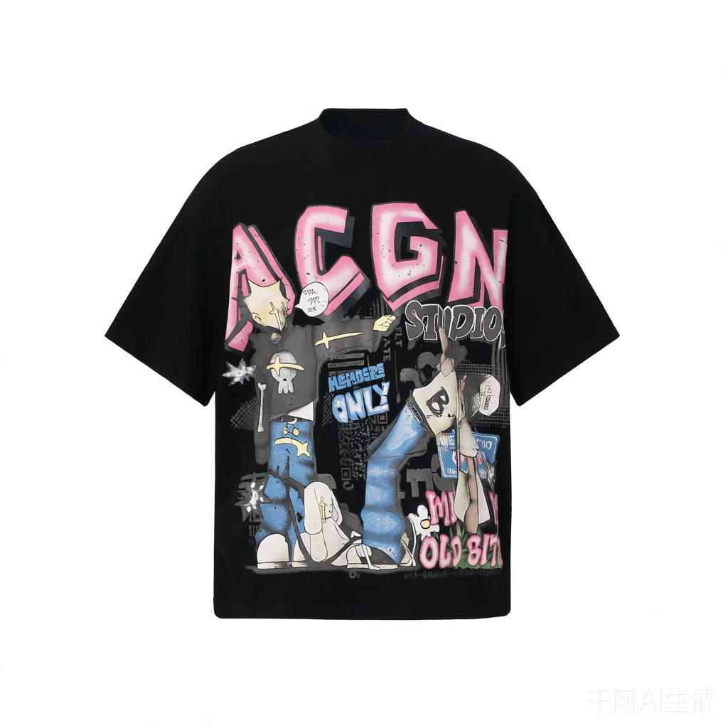 DONOTLGO Unisex Retro Anime Game Streetwear Collage Graphic Tee