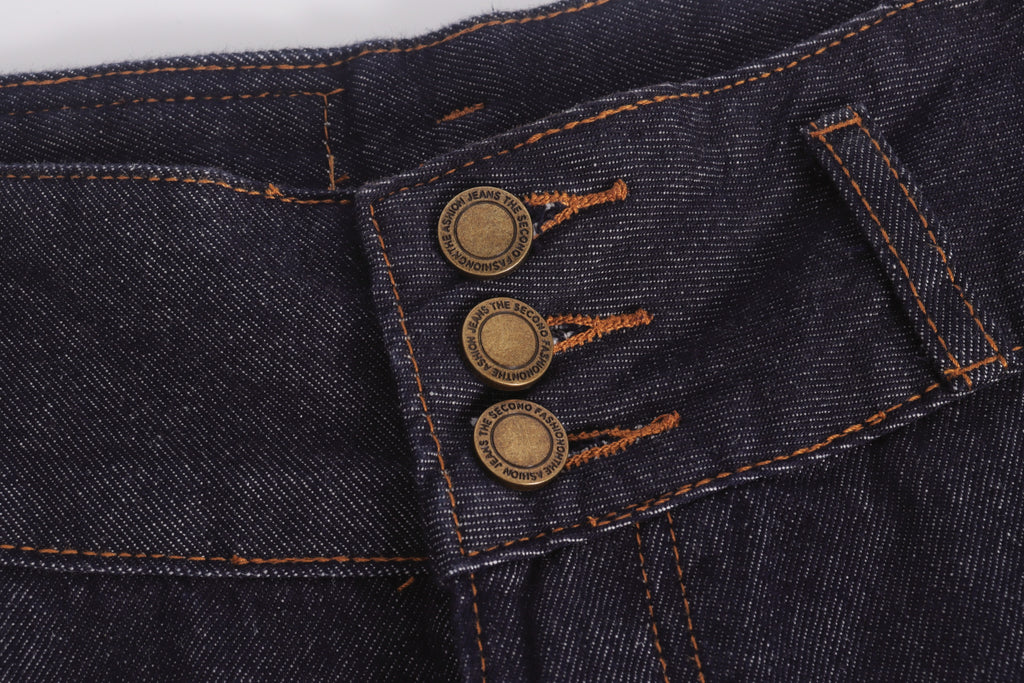 DONOTLOGO Retro Military Aesthetic | Unisex Oversized Balloon Jeans | Raw Indigo Denim with Functional Cargo Pockets & Embroidered Back Logo